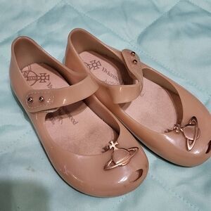 Mini Melissa Beige Mary Jane Shoes